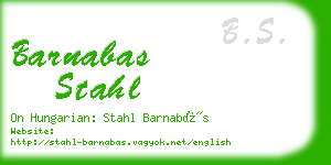 barnabas stahl business card